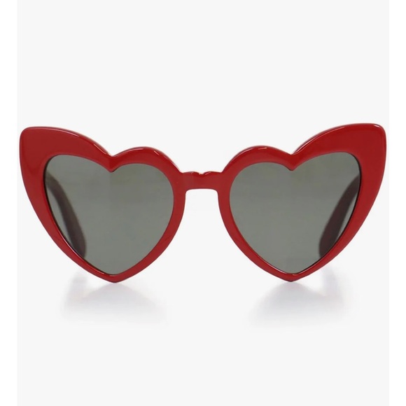 Anthropologie Accessories - Anthropologie Red Love Heart Shaped Frame Cat Eye Sunglasses